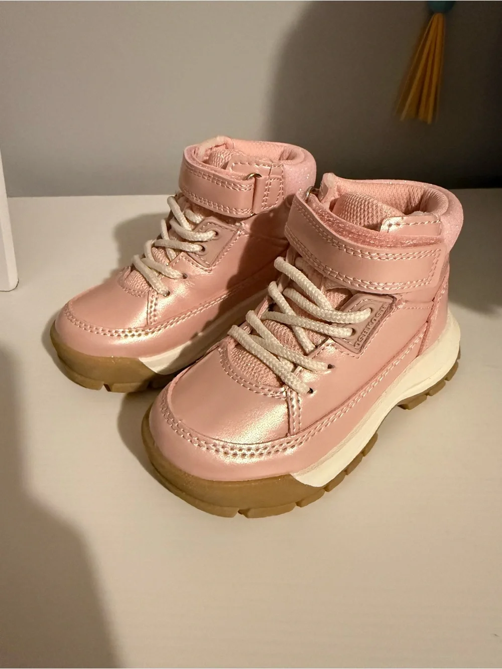 Toddle Girl- OshKosh B'gosh Pink Metallic High-Top Kids Boots